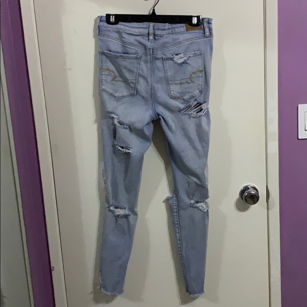 Light Wash Super Hi-Rise Ripped Jegging - Picture 2 of 2